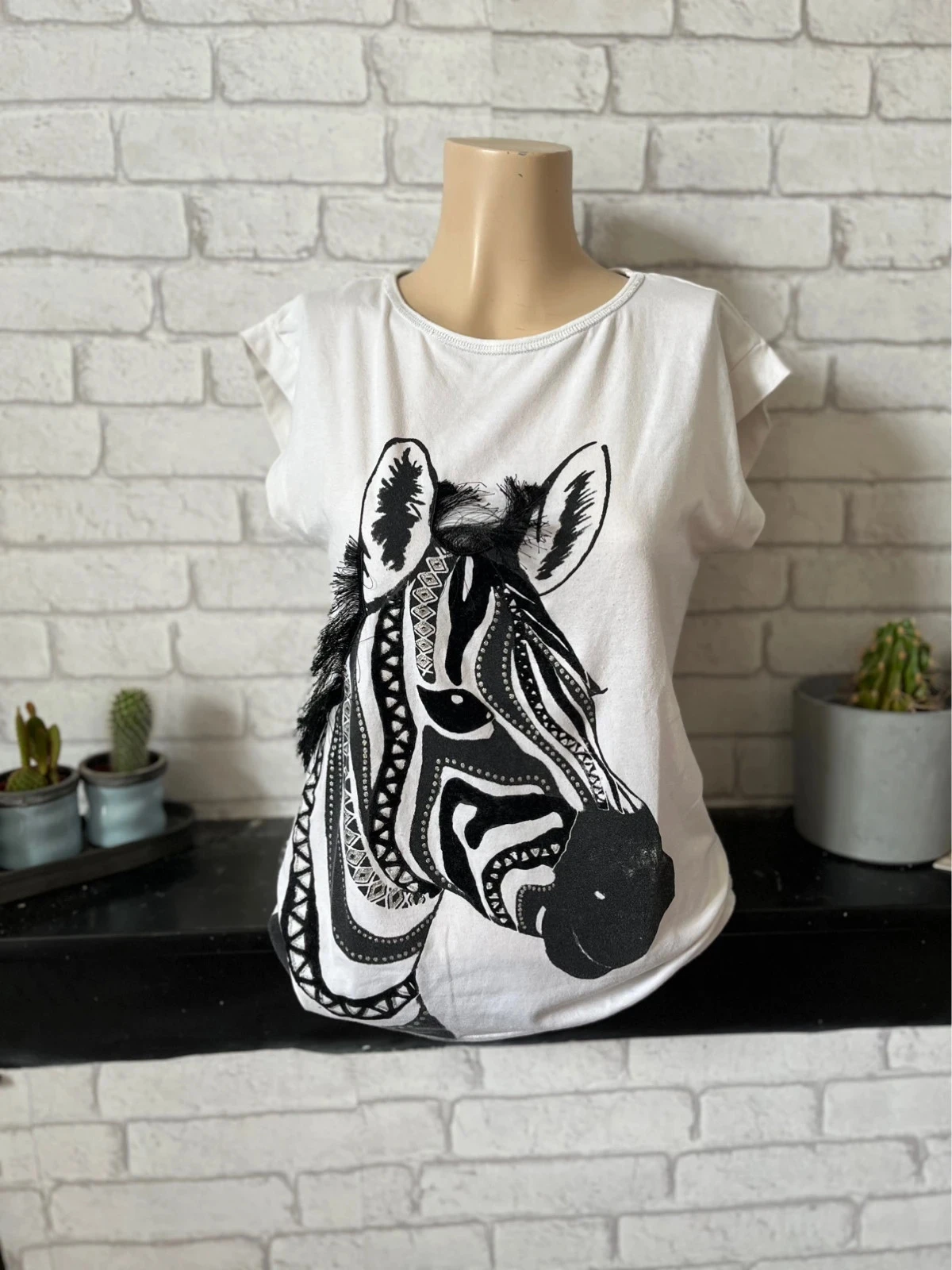 Superbe t-shirt imprimé zèbre – tendance & original